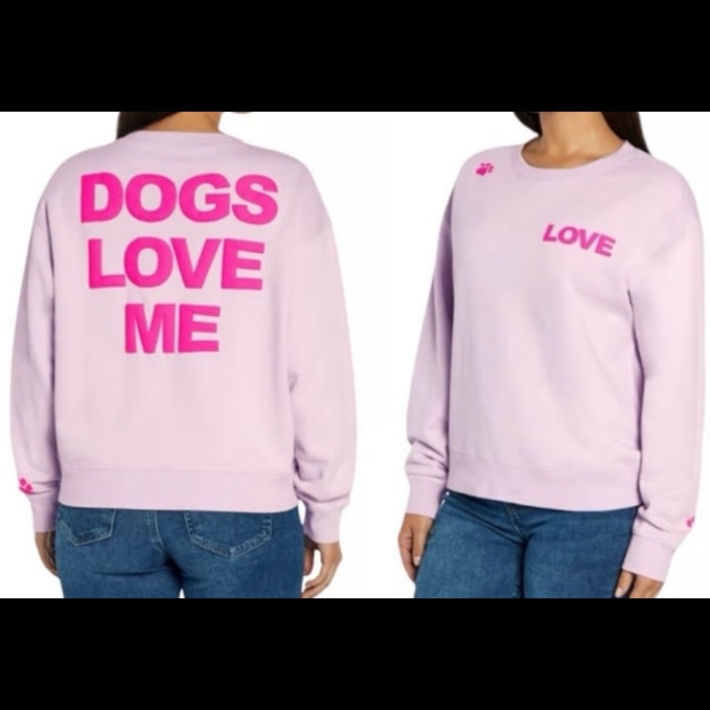 Wildfox “Dogs Love Me” sweatshirt. Size Large